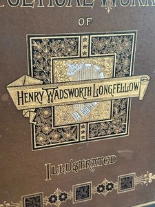 lot 30A image: Vintage Book The Poetical Works of Henry Wadsworth Longfellow Illustrated