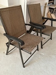 lot 167 image: Pair of Folding Patio Chairs