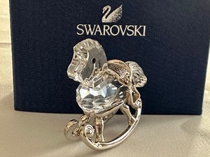 lot 158 image: Miniature Swarovski Rocking Horse Figurine