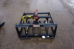 Brand New Made In America Universal Mount Bobcat Skid Loader Skid Steer 48 Root Grapple Bucket