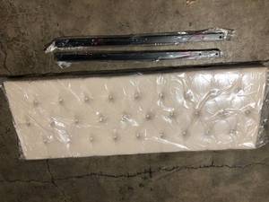 Trina Taupe Queen Upholstered Headboard by Zinus Customer Returns See Pictures