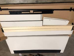Handale Beige Frame King Platform Bed (78.5 in W. X 38.60 in H.) by StyleWell Customer Returns See Pictures