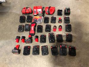 Lot of Milwaukee Batteries and Chargers Customer Returns See Pictures