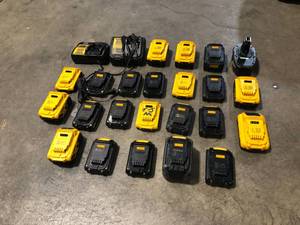 Lot of Dewalt Chargers and Batteries Customer Returns See Pictures