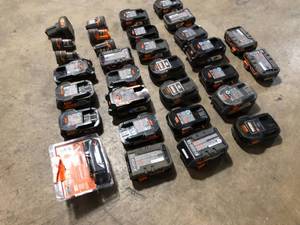 Lot of Ridgid Chargers and Batteries Customer Returns See Pictures