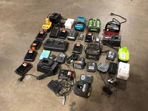 Lot of Mixed Chargers and Batteries Customer Returns See Pictures