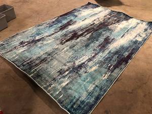 lot 3 image: Jardin Lilly Blue 7 0 x 10 0 Area Rug by Unique Loom Customer Returns See Pictures
