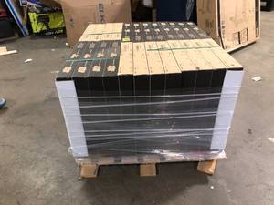 lot 20 image: 24 Boxes of Ansley Amber 9.5 in. x 38 in. Matte Ceramic Wood Look Floor and Wall Tile (14.76 sq. ft.Case) by MSI Customer Returns See Pictures