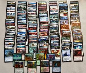 lot 1 image: Lot of 140 MTG 2021 Kaldheim Expansion Cards 100 Common 32 Uncommon 8 Foils