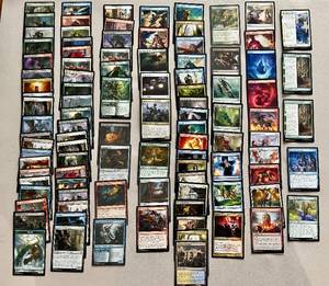 lot 10 image: Lot of 100 MTG Cards--Return to Ravnica, Throne of Eldraine, Theros Beyond Death