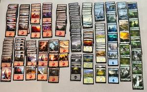 lot 13 image: Lot of 180 MTG Land Cards-Lots of Full Art Cards