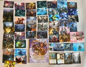 lot 17 image: Lot of MTG Collector Art Series Cards, RARE Cards Dice, Manual and MORE
