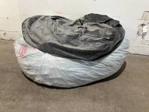 lot 28 image: Chill Sack Memory Foam Bean Bag Chair with Soft Faux Linen Cover
