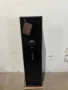 lot 34 image: Hunter Good Quick Access Biometric 5-Gun Safe Cabinet for Rifles and Shotguns