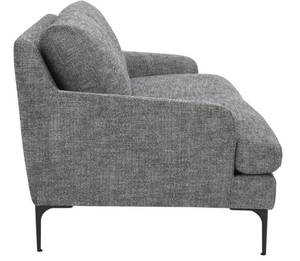 lot 4 image: Rivet Modern 85 in. Dark Gray Sofa Couch with Metal Legs