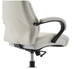 lot 7 image: Big & Tall 500-Pound Capacity Grey Faux Leather Adjustable Executive Office Chair