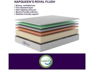 lot 41 image: NapQueen 10 In. Margaret Bamboo Charcoal Medium Firm Full Size Memory Foam Mattress Bed in a Box
