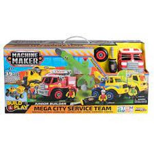 lot 9 image: Machine Maker Construction Mega City Service Team, 39-piece Set