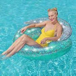 lot 37 image: Bestway H2OGO Inflatable Glitter Dream Swim Tube Float