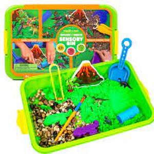 lot 43 image: Made By Me Explore  Create Dino Galaxy Sensory Bin, Fun Sensory Bins for Toddlers 3, All-in-One Tactile Sensory Toys, Learn Through Play Toys, Unique Fine Motor Toys & Dino-Mite Sensory Experience