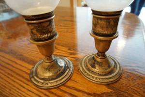 Vintage sterling silver candle set.