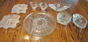 Assorted Glass serving dishes