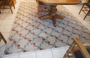 Beautiful Area Rug with Additional Rubber Mat of Same Size