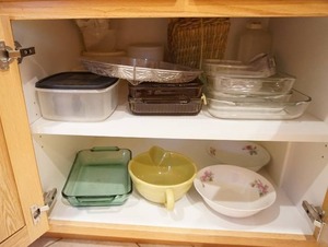 Entire cupboard of kitchenwaredishes