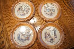 Vintage wall plaques signed Paul Porter made by Aaron brothers company.