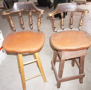 Swivel top stools