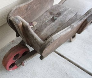 Custom made miniature wheel barrel