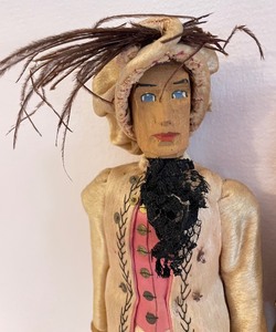 lot 11 image: Darling Vintage Wooden German Dolls