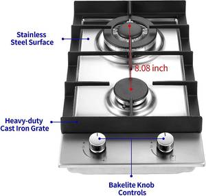 Eascookshef Gas Stove Top 2 Burner