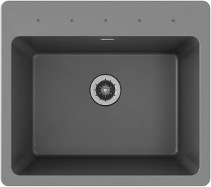 Elkay Quartz Classic Dusk Gray Single Bowl Top Mount Laundry Sink with Perfect Drain