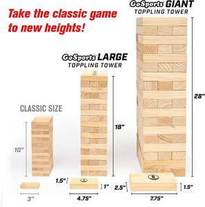 GoSports Giant Wooden Toppling Tower