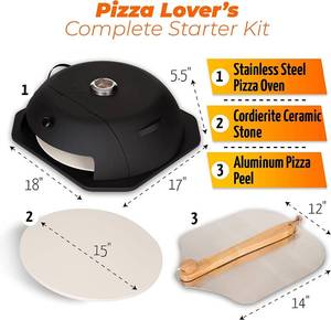 Geras Outdoor Pizza Oven for Grill Kit