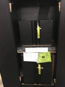 3-Piece Regular Duty Welded Steel Garage Storage System in Black (54 in. W x 75 in. H x 19 in. D) by Husky Customer Returns See Pictures