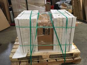 Pallet of Oikos Blue Polished Porcelain Tile 12x24 Customer Returns See Pictures