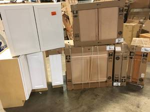 Lot of Assorted Kitchen Cabinets Customer Returns See Pictures