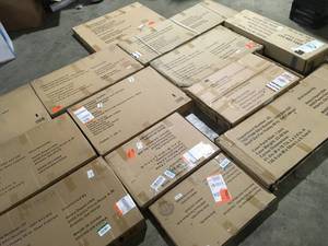 Pallet off Mixed  shelving AND MORE Various Models and Conditions Customer Returns See Pictures