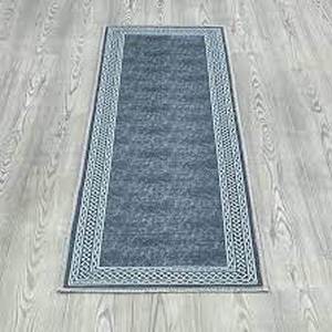 lot 43 image: Ottomanson Legacy Collection Flat Weave Cotton Rug, 2ft x 5ft  Grey
