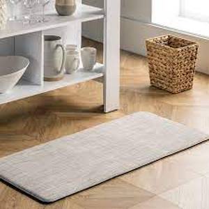 lot 50 image: nuLoom Off White Shaded Solid Woven Anti-Fatigue Mat