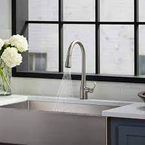 lot 52 image: Kohler Simplice Pulldown Kitchen Faucet, Stainless Steel
