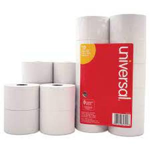 lot 76 image: Universal 35744 1-Ply Cash RegisterPoint of Sale Roll, 16 Lb, 12-Inch Core, 1-34-Inch X138 Ft, 10Pack