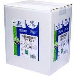 lot 77 image: Forest Select Thermal Receipt Paper Rolls, White, 3-18 x 230, 48 Rolls