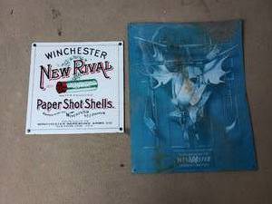 Vintage Winchester Porcelain Sign and Other