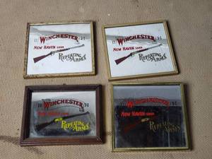Lot of 4 Mirrored Winchester Wall Decor