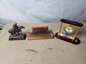 Winchester Statue, Pen Holder and Western WWII Pen Holder