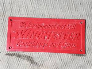 Red Winchester Cast Iron Sign