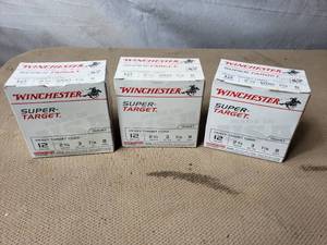 3 Boxes of Winchester Super Target 12 Gauge Shells, 2 34 Inches, 8 Shot